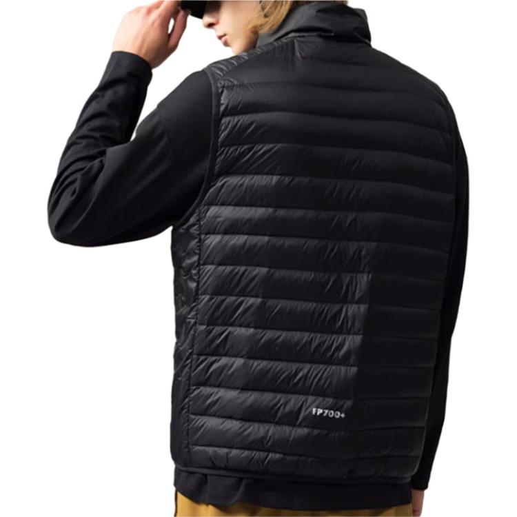 Reebok Casual Comfortable Trendy Versatile Down Vest Unisex Vests Black 24FRM217UGH0