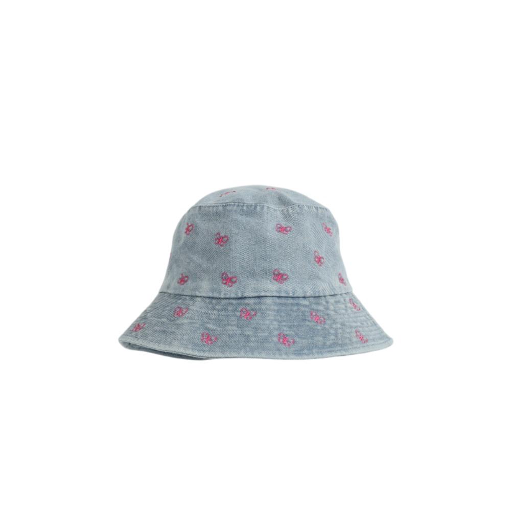 

Windproof Butterfly Embroidered Cowboy Hat Retro Big Brim Sun Hat Fisherman s Hat Autumn світло-сірий колір