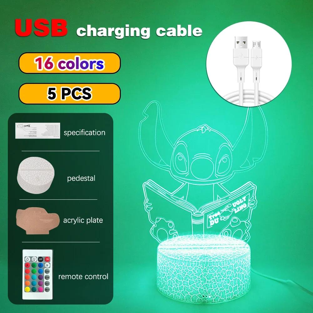 LED Night Ligh Illusion Stitch Lamps Remote Control Smart Touch Home Room Decor Lamp Christmas Valentine's Day Birthday Gifts