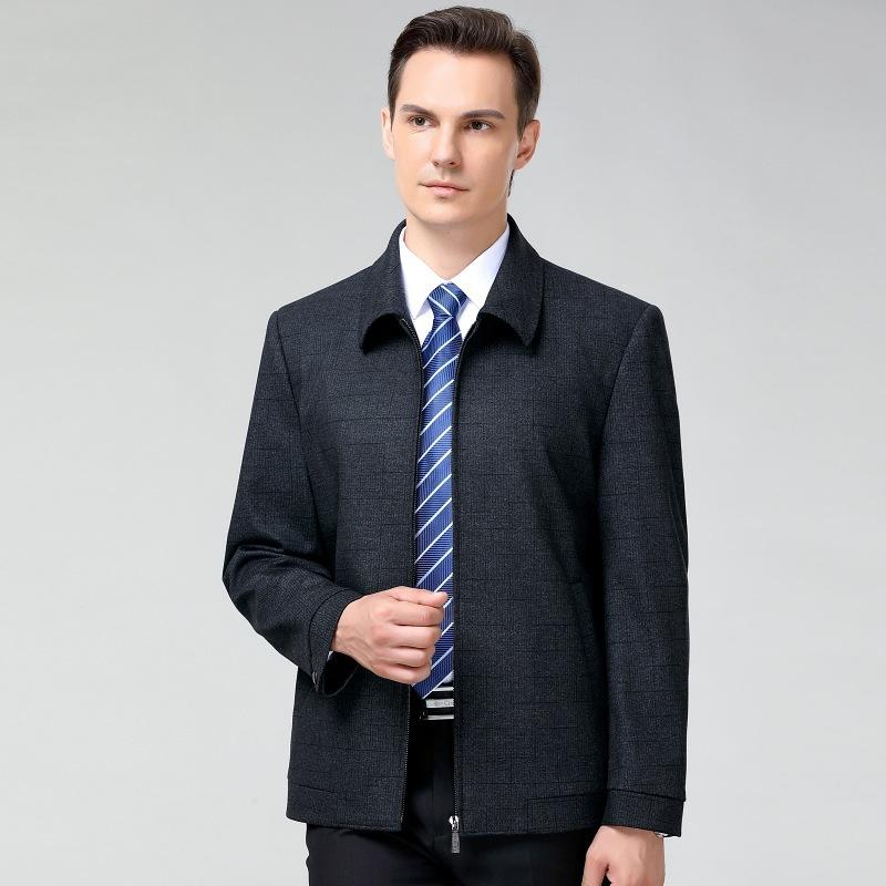 Jacket Men's Work Jacket Middle-aged Lapel Business Casual Commuting Cashmere Jacket Dad's Clothing Men's Clothing