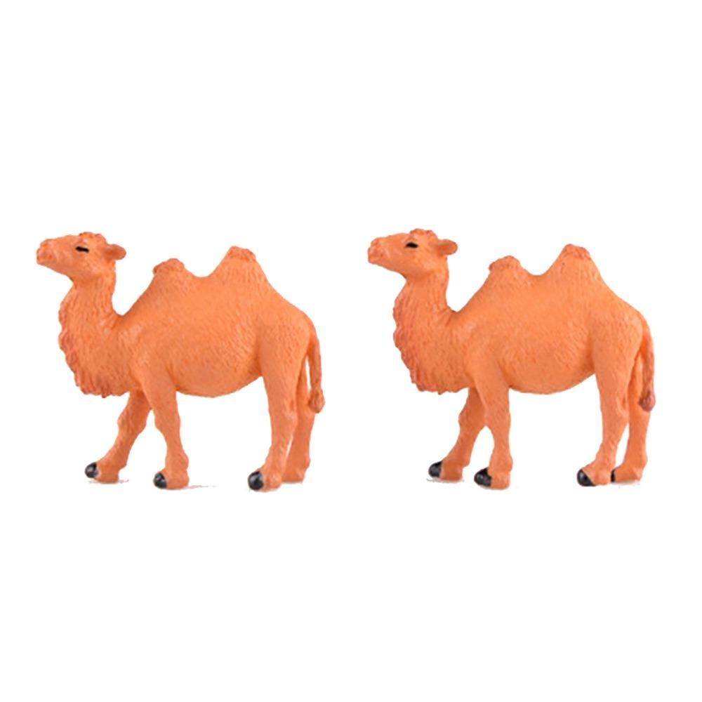 

Craft Desert Model Camel Glass Decor Miniature Home Decoration Fairy Garden Figurines 2pcs