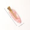 2Pcs No Crease Acrylic Hair Clips With Gold Metal Clasp And Marble Pattern Perfect For Daily Wear Party Hairstyling