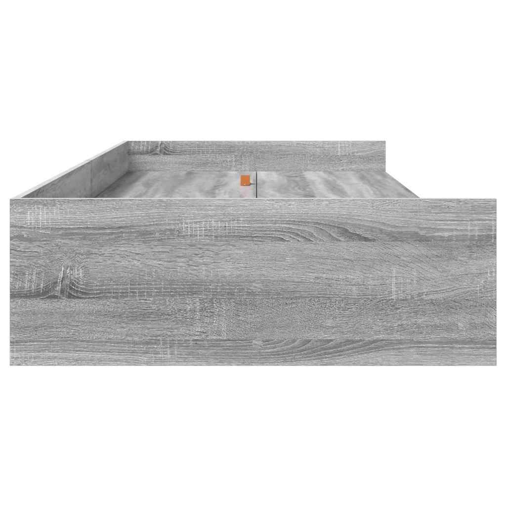 Bed Frame with Headboard Grey Sonoma 75 x 190 cm Engineered Wood