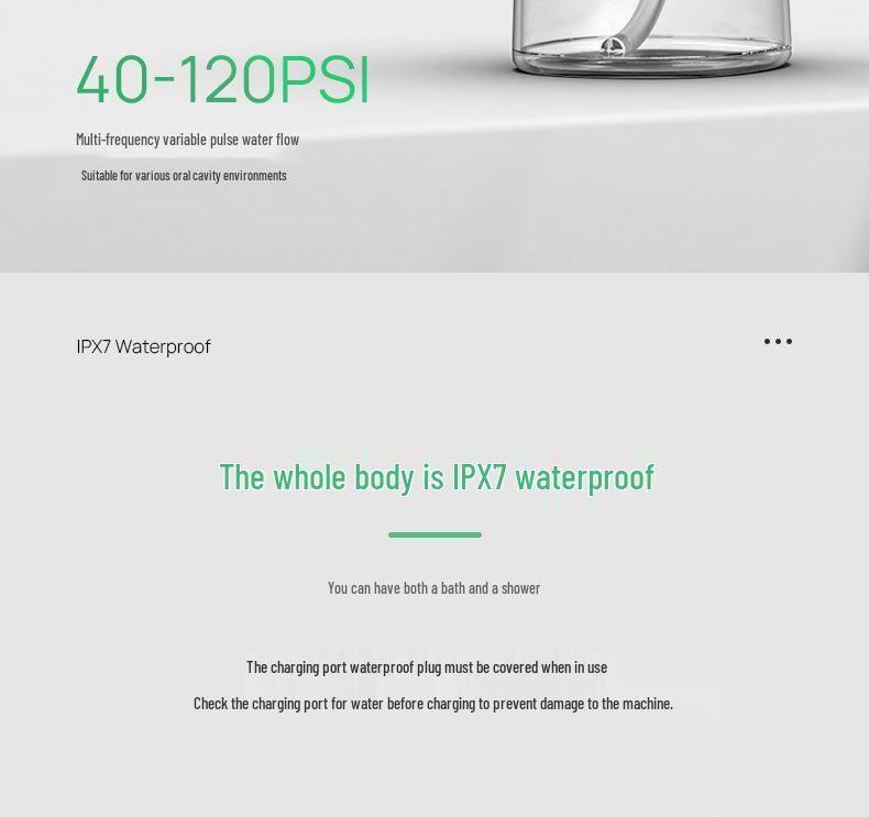 Portable Electric Water Flosser - Home Use Dental Pulse Tooth Cleaner