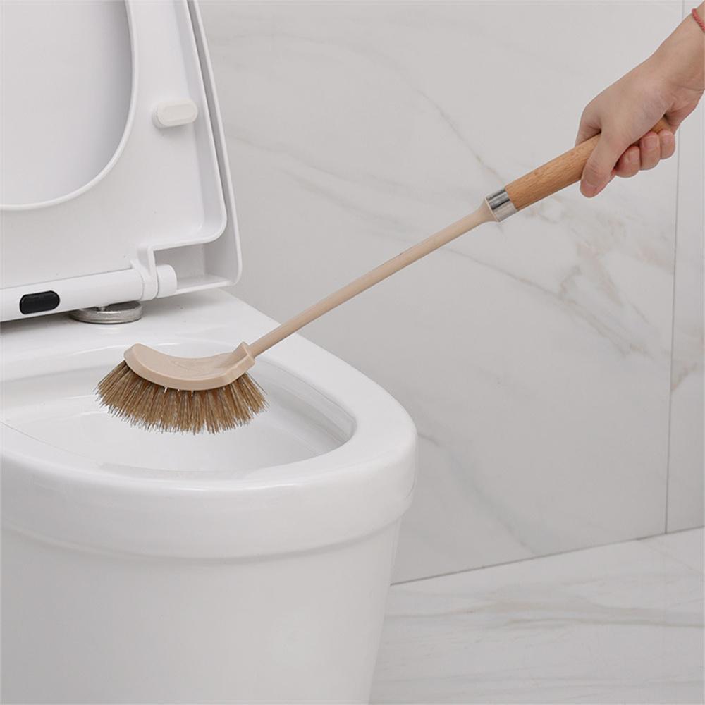 Multi-function Toilet Cleaning Brush Wood Color Toilet Brush Scrubber Bathroom Non-dead Angle Wc Kitchen Cleaning Brush