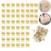 50Pcs Tiny Golden Mini Small Metal Hinge for 1/12 House Miniature Cabinet Furniture Fittings for Cabinets 10 X 8mm Home Hardware