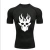Herren Druck Kompressionsshirts Sommer Kurzarm Rash Guard Fitness Training T-Shirt Athletisch Schnelltrocknend Baselayer Unterhemden Oberteile