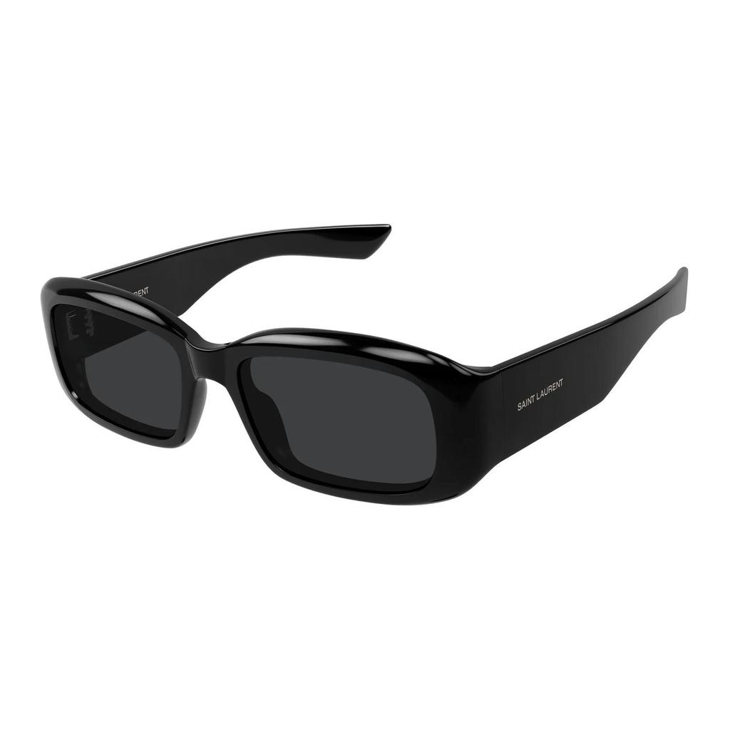 Saint Laurent Logo Rectangular Sunglasses Unisex Sunglasses Black SL809001