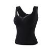 V-neck Autumn and Winter Thermal Underwear with Chest Pads Integrated Slim-fitting Gathering Sling Vest Free of Bras and All-match Outside