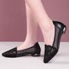 Soft Leather Single Shoes Mesh Flat Bottom Hollow Flat Heel Sandals Summer  New Bag Head Matte Large Size