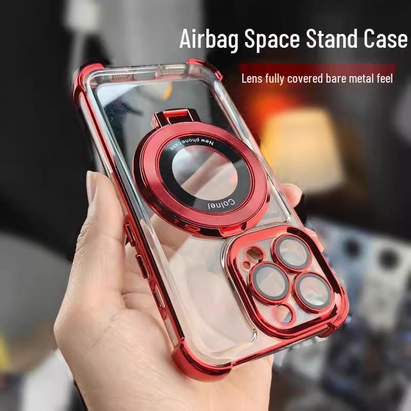 Magnetic Electroplated Transparent Protective Case for iPhone 17/16/15/14 Pro Max