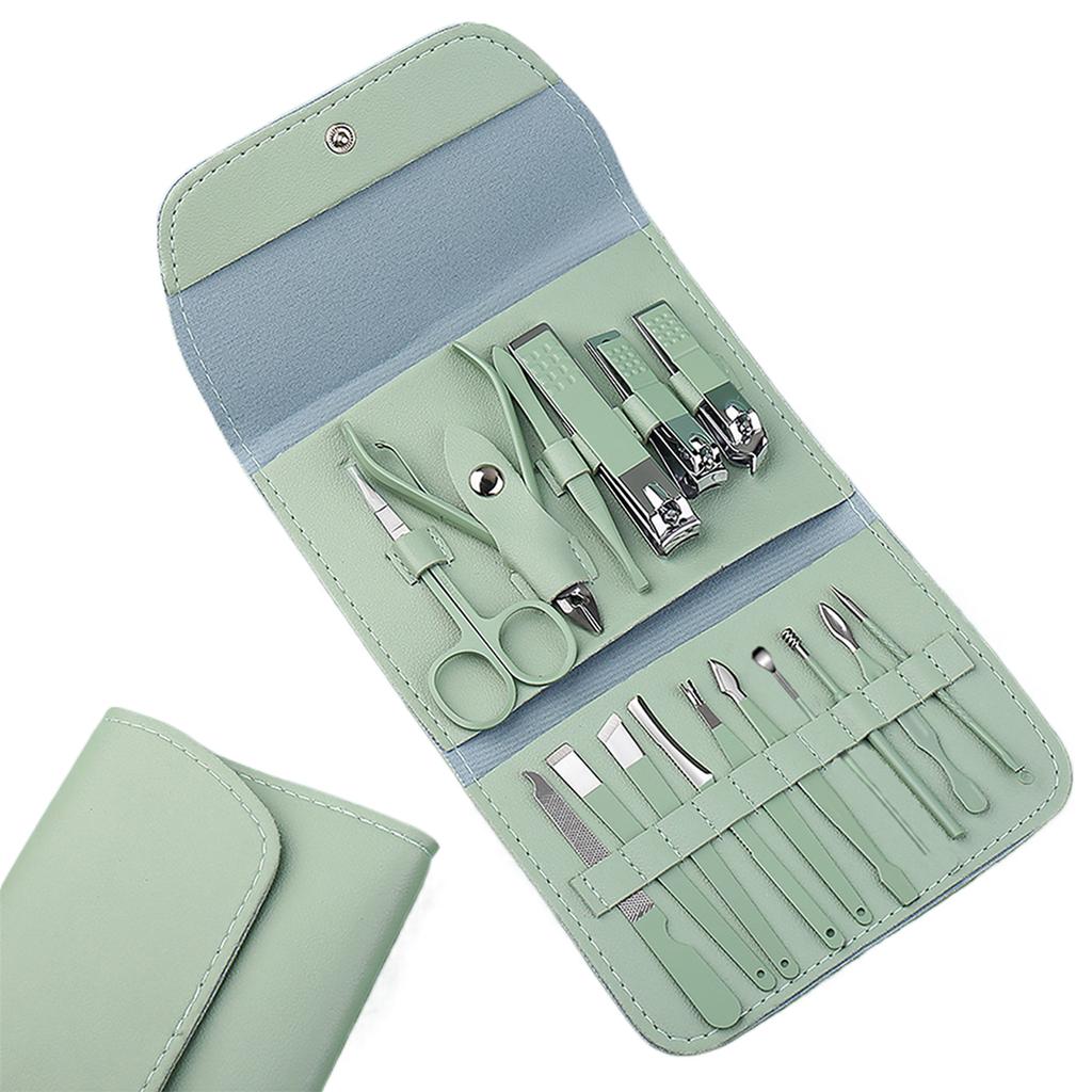 Pediküre- und Maniküre-Werkzeugset, tragbares Nagelknipser-Set mit Nagelfeile-Trimmer, Augenbrauen-Trimmer-Clip