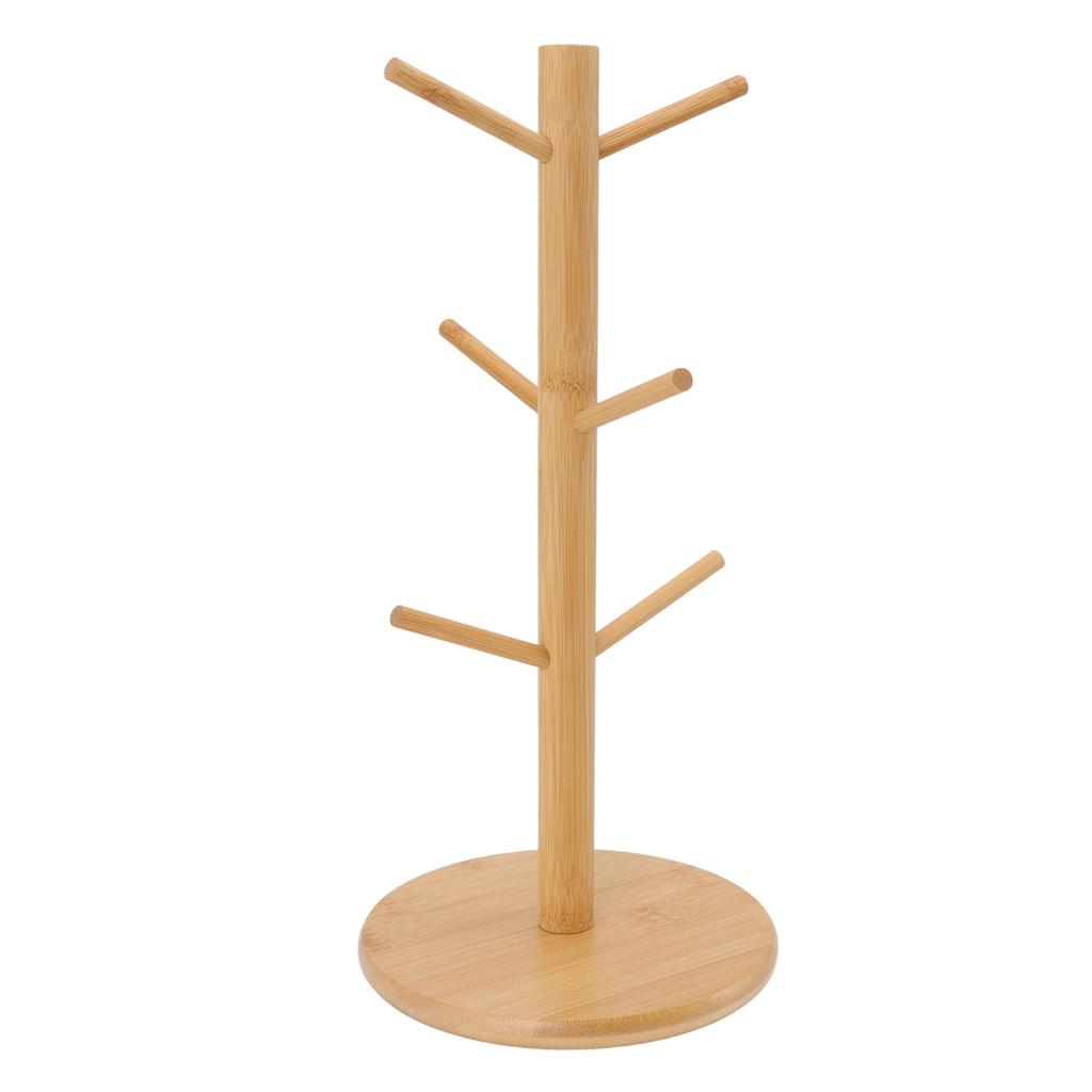 Coffee Cup Holder Space Saving Bamboo Coffee Mug Tree Rack Holder Organizer for Storage Display
