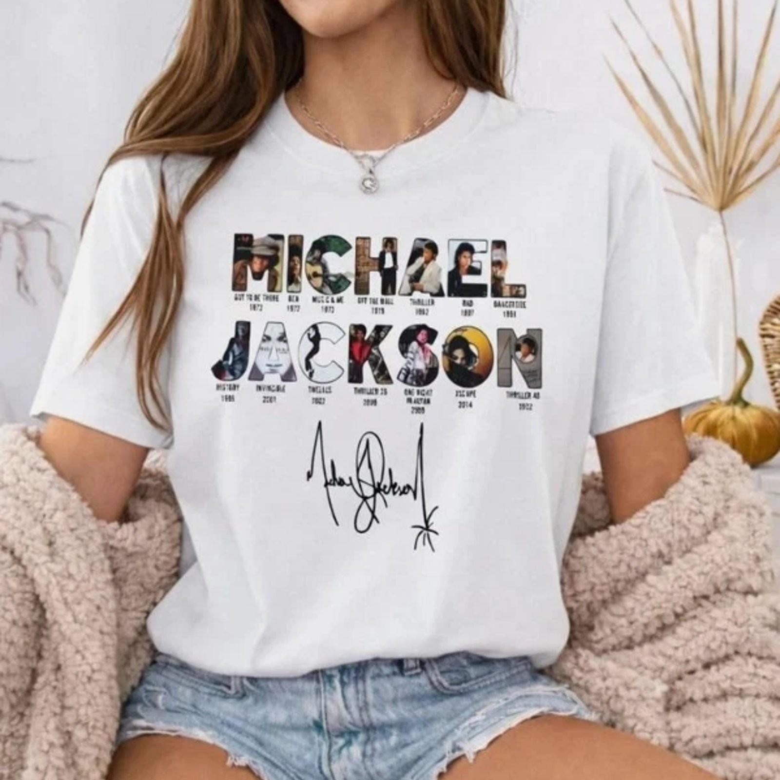 Michael Jackson 90s Retro Graphic T-Shirt Unisex Cotton Streetwear L