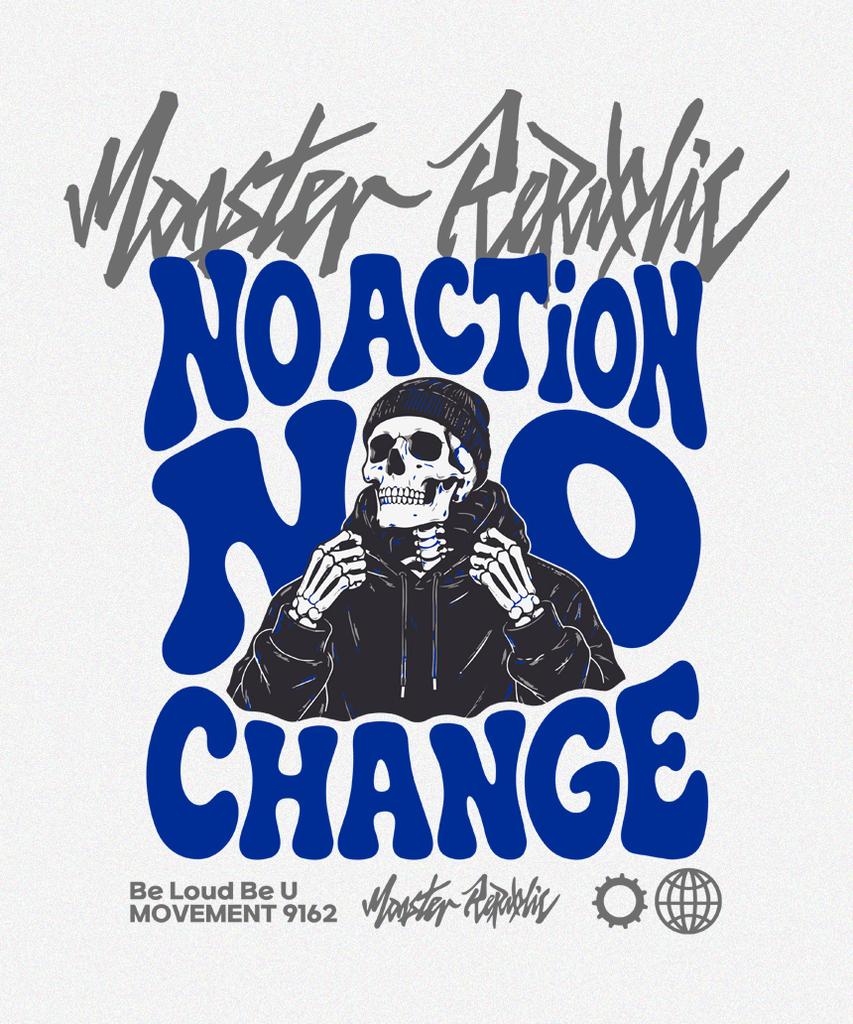 MONSTER REPUBLIC No Change Ocean Blue T-Shirt White_9162