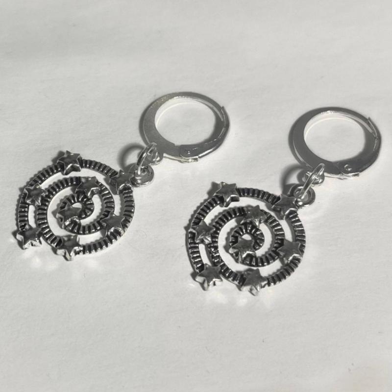 Sweet Cool Bowknot/Thread Star Pendant Earrings Fashion Hoop Earrings Jewelry