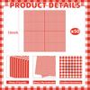 50 Count Red and White Gingham Paper Napk, Disposable Checkered Cocktail Napk for Picnic, BBQ, Farmhouse Party, Summer Birthday, 4th of July, Rustic