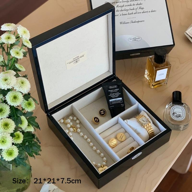 

Modern Jewelry Storage Box Ring Holder Trinket Display Cases Travelling Jewellery Organizer Boxes Rings Flip Cover Displays Case