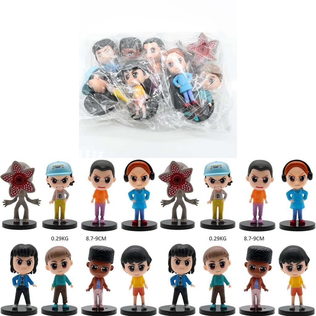 Stranger Things 5 Collectors Pvc Figurines With Bases For Desk Display And Collecting
