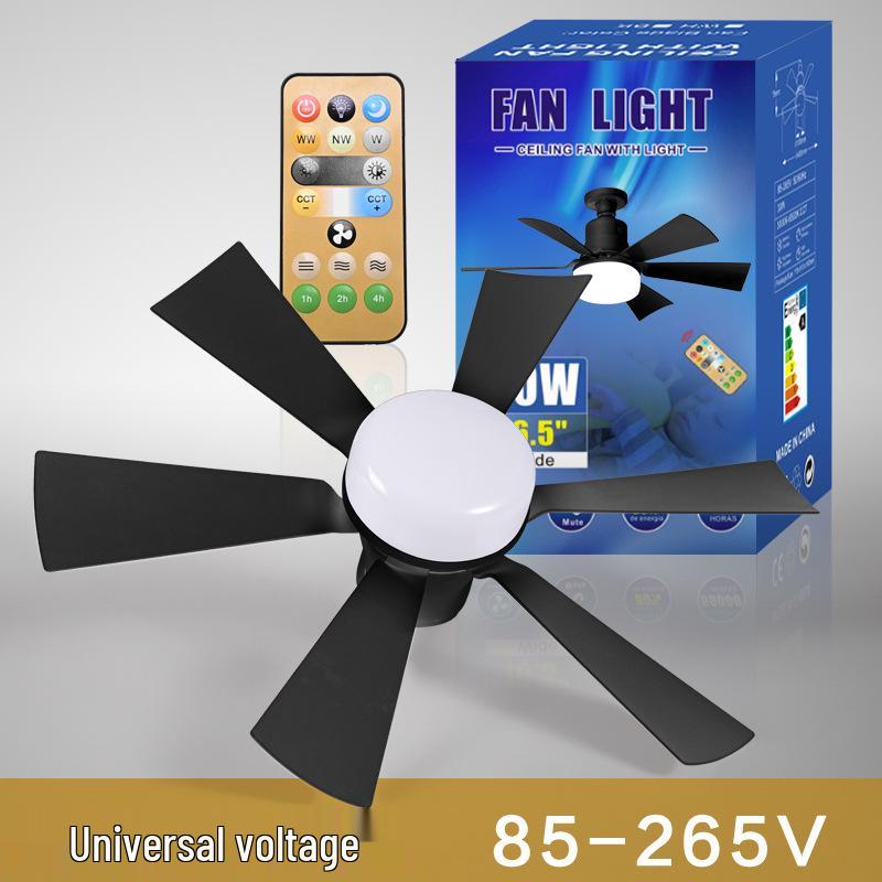 E27 Detachable Low Noise Ceiling Fan Light with Remote Control, Modern Minimalist Design, Five-Blade Style.