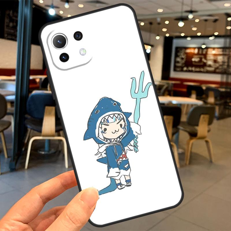 Anime Hololive Gawr Gura Case For Xiaomi 13 14 15 Ultra 11T 12T 13T 14T Pro POCO X7 Pro X3 X5 X6 F5 F6 M6 Pro Coque