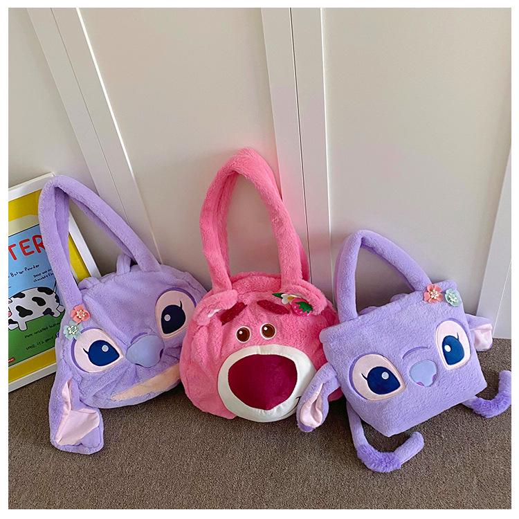 Strawberry Bear Plush Bag 2023 - Personalized Large Capacity Sweet Tote for Girls