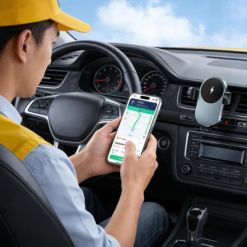 Wireless Phone Charger For Car 15W Suction Cup & Clip Cellphone Charger Fast Charging Phone Holder For Car Automotive Vehicle
