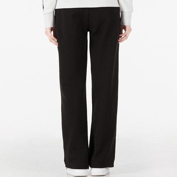 Puma Logo Print Solid Color Loose Wide Leg Sports Pants Women Bottoms Black 536308-01