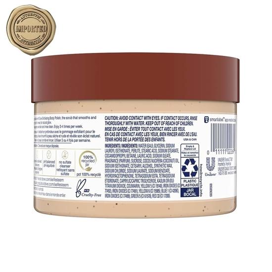 DOVE Exfoliating Body Polish Scrub Dry Skin Brown Sugar & Coconut Butter,Gently Exfoliates & Moisturizes Instant Soft &Sulfate-Free,Coconut Scent,298G