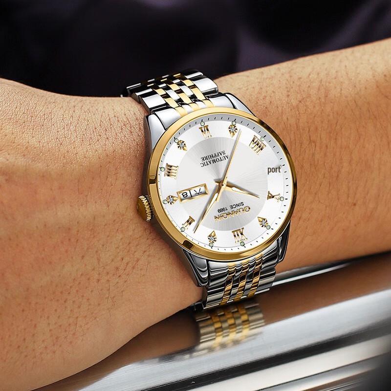 Guanqin Men's Luxury Automatic Waterproof Stainless Steel Watch