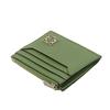 Used 12695 Anagram Square Zip Card Holder C821R80X01 7943 Pebble Calfskin Pastel Light Green Rosemary Unisex from Japan
