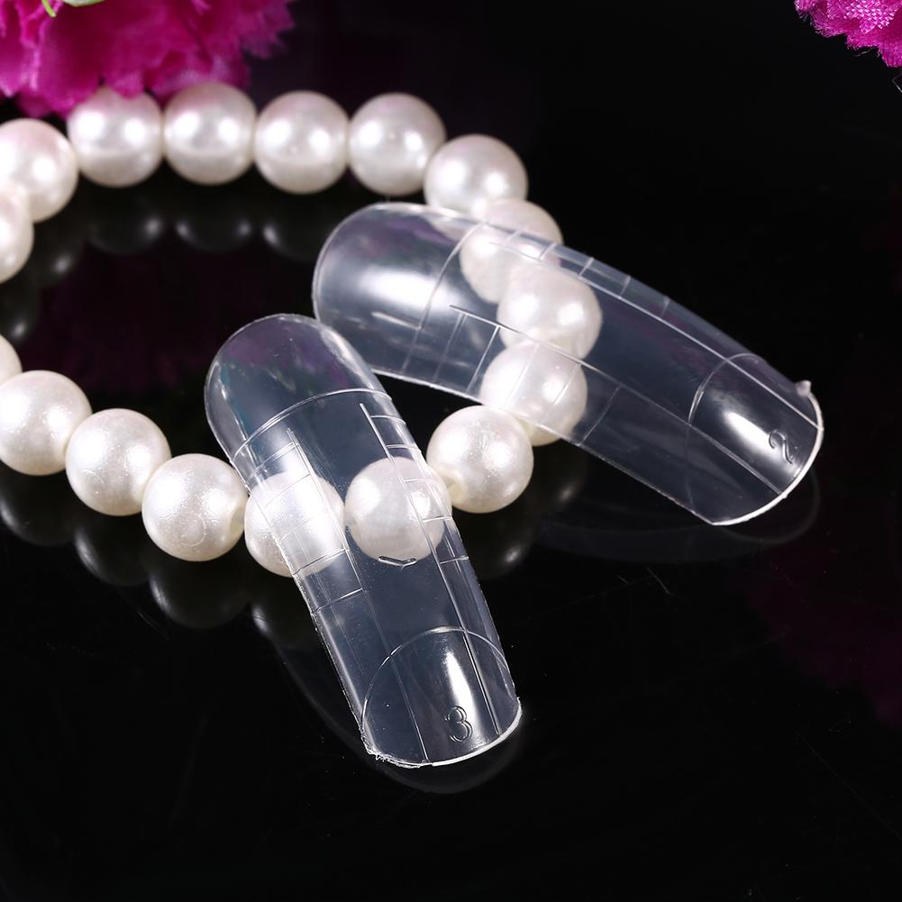 120pcs Dual System Form  Extension False Nail Tips Nail Art Tips UV Gel DIY 12 Sizes with Lines