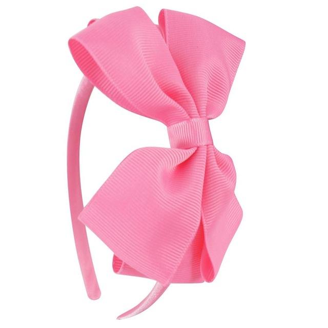 20 Solid Color Bows Hairbands Wide Large Bownot Ribbon Hair Hoop Bands For Baby Girls Kids Children's Hair Accessories Hairbands