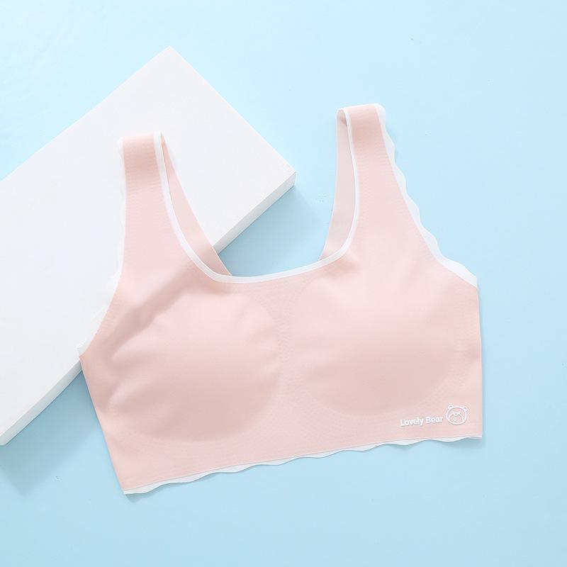 Seamless Ultra-Thin Bandeau Bra Vest for Teen Girls - Fixed Cup Design for Junior  Senior High Students