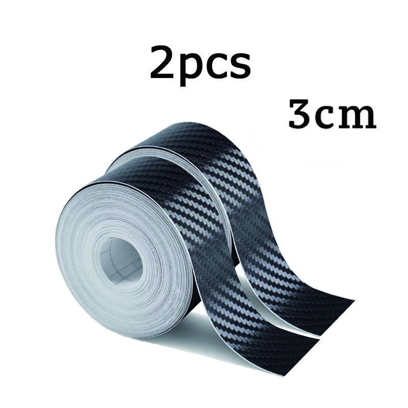 1-5m Nano Carbon Fiber Car Tape Sticker Door Mirror Paste Protector Strip DIY Protection Protective Film Waterproof Adhesive