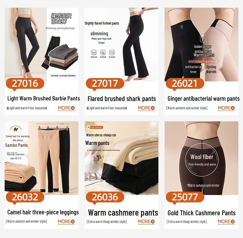Women's Wool-Cotton Winter Leggings: Extra-Thick Velvet for -40°C Warmth