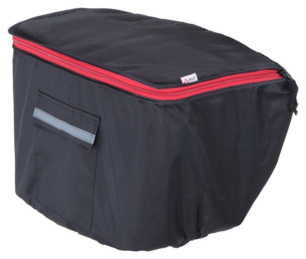 Kawasumi Seisakusyo Bicycle Basket DX Black Cover, (Front Type), KW-250BK,