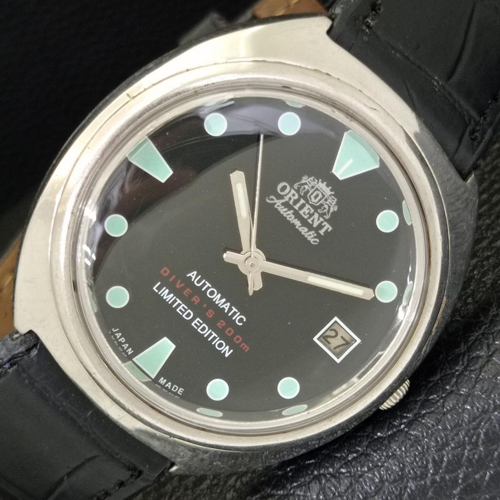 

VINTAGE ORIENT AUTOMATIC 46941 JAPAN MENS BLACK COLOR DIAL WATCH a700603-5 R204-a700603