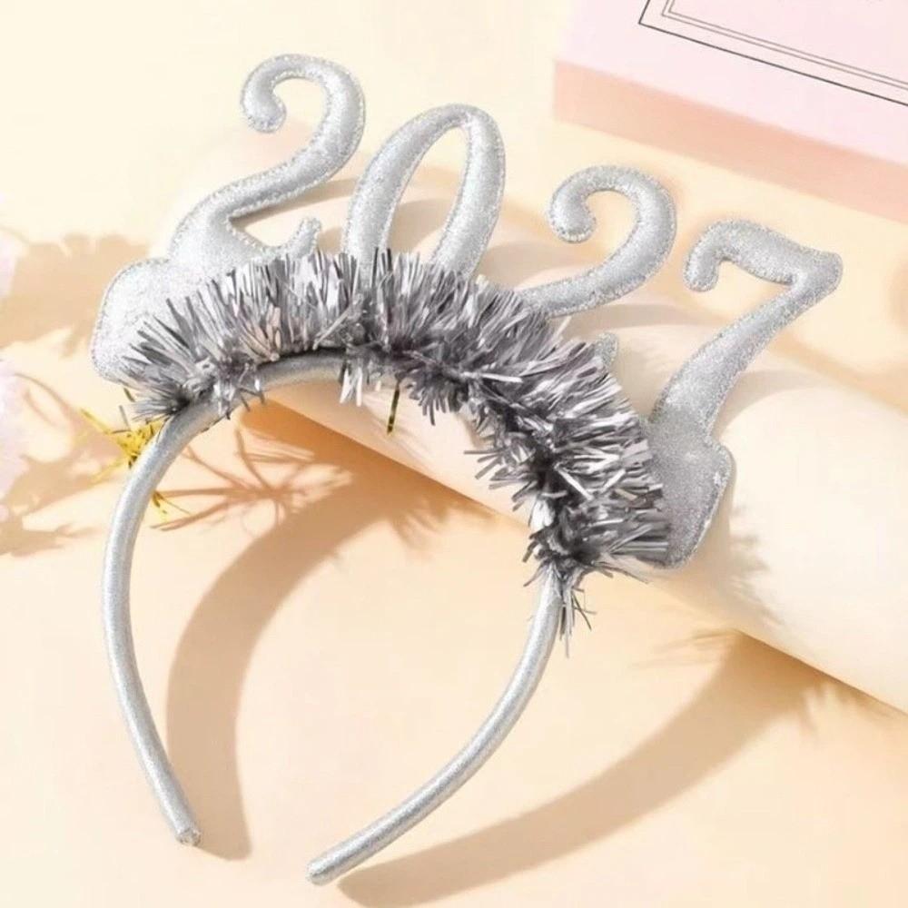 Cute New Year Decorative Glasses Sequin Star Strip Headwear Christmas Headpiece Holiday Gifts