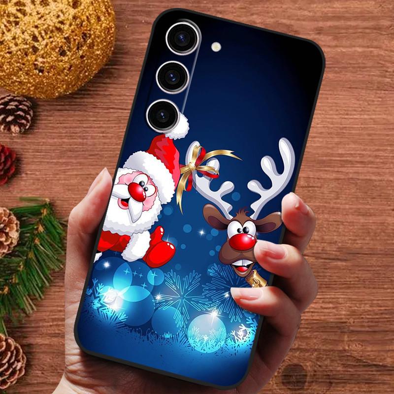 Vánoční malovaný kryt pro Samsung Galaxy S25 Ultra S25Plus Pouzdro Silikonové Měkké Fundas Pro Samsung S25 Plus Kryt telefonu s 25