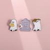 And Charming Whimsical Cartoon Ghost Book Series Metal Brooch Playful Halloween Accessory