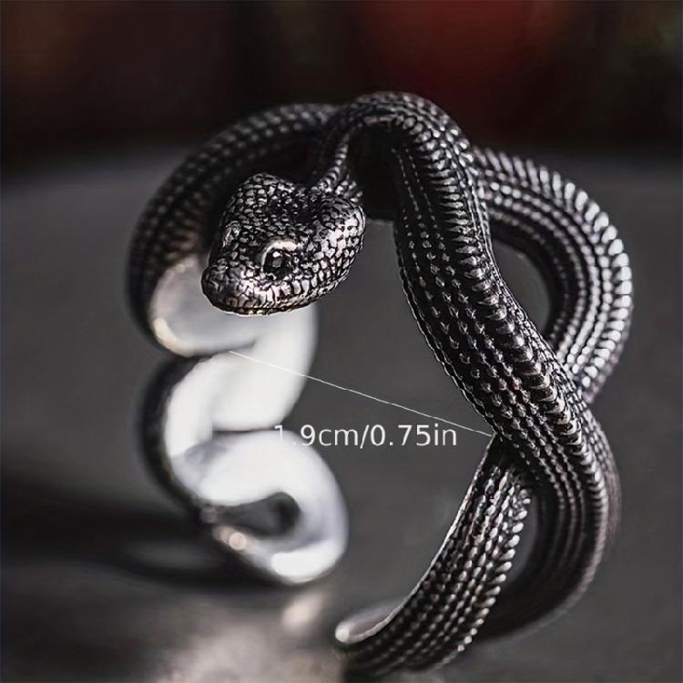 Fashion Snake Metal Ring Women Jewelry Adjustable Size Ring Alloy Texture Trendy Women Accessories for Fashion Lover