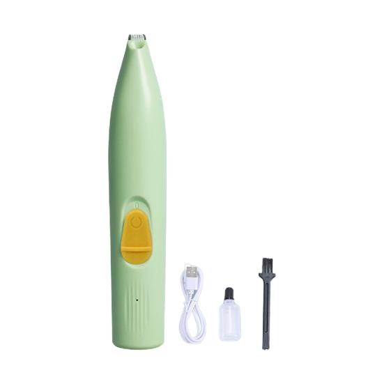 

Бритва для домашних животных, профессиональная малошумная машинка для стрижки домашних животных, безопасная машинка для стрижки волос на ногах со светодиодной подсветкой зелёный/жёлтый