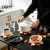 Space Saving Kitchen Organizers Sunflower Trivets for Hot Dishes, Heat Resistant Beech Wood Pot Holder, Proof Mats Dutch Ovens Decorative Tree