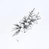1 Sheet Flower Temporary Tattoo,Lasts To 15 Days Waterproof Semi Permanent Sticker,For Women'S Holiday Parties