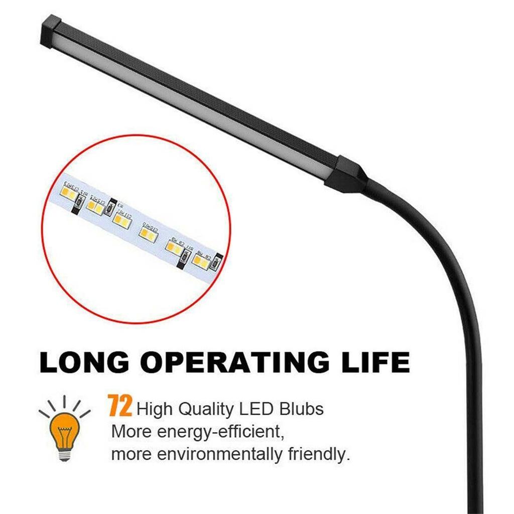 USB Modern Touch LED Standing Floor Lamp Reading for Living Room Bedroom Dimmable Standing Lamp Table Lamp Floor Lamps Black/White 8W