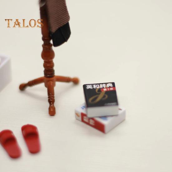 1:12 1:6 Scale Mini Dollhouse Accessories Miniature Hat And Coat Rack Stand Book Clothes Hanger Set Tiny Stuff for Dollhouse Bedroom