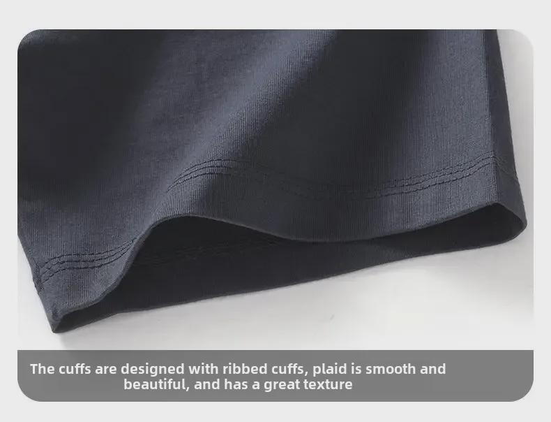 Men's 240G Heavyweight Cotton Round Neck Solid Color Short Sleeve T-Shirt