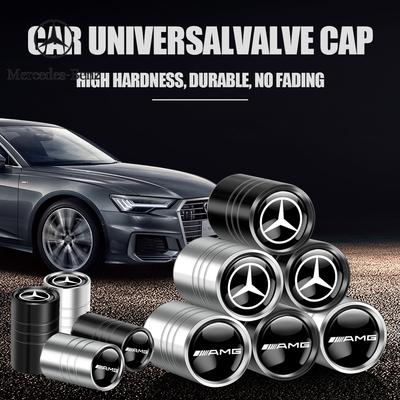 Ny Het 2026 4 st Bilhjulsdäckventilhattar Metall Auto Tillbehör Dammtäta för Mercedes Benz AMG Smart Fortwo C300 E200 V177