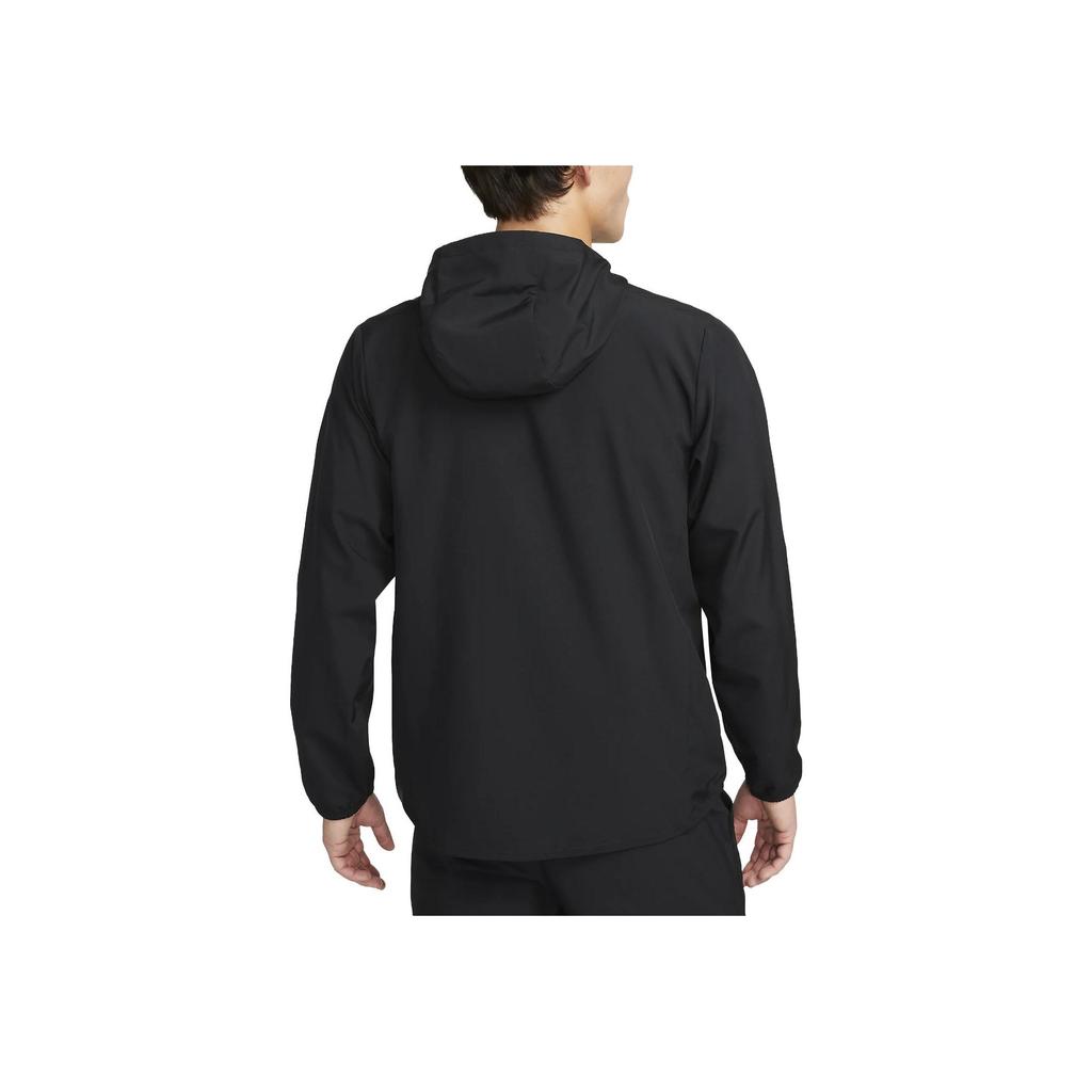 Nike Solid Color Logo Hooded Zip-Up Jacket Men Jackets Black FB7483-010